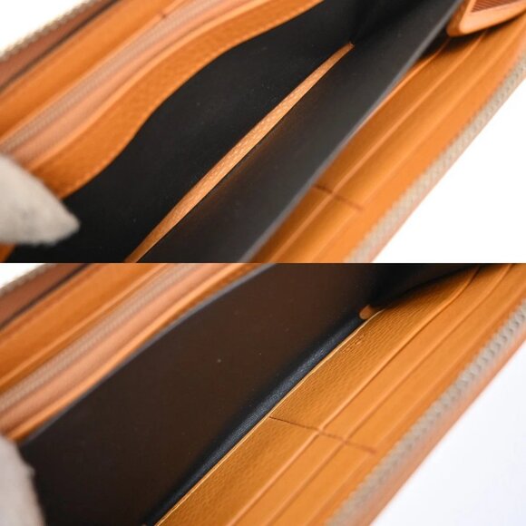 GUCCI Logo Interlocking GG Tassel Long Zipper Wallet Leather Orange GHW - Picture 13 of 14